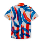 Chemise à manches courtes avec col camp et imprimé Match